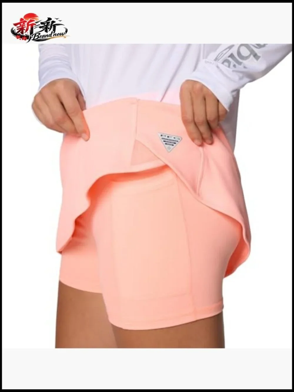 Lightweight Omni-Wick Pull-On Skort with Built-In Shorts and Phone Pocket